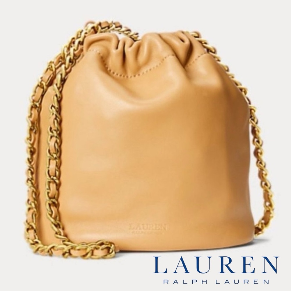 Ralph Lauren Nappa Leather Medium Emmy Bucket Bag NWT